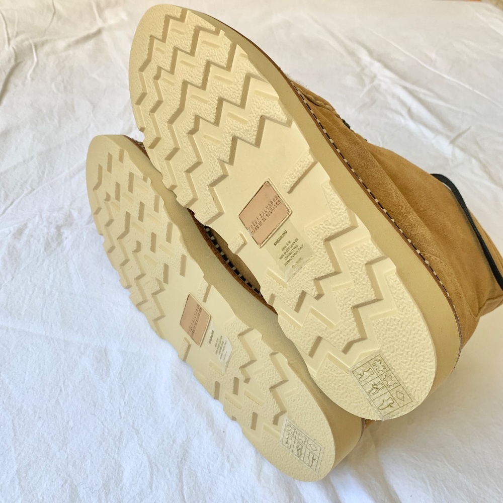 Freda Salvador Winnie Moccasin Boots Hazel Suede With Shearling 8.5 - Picture 11 of 13